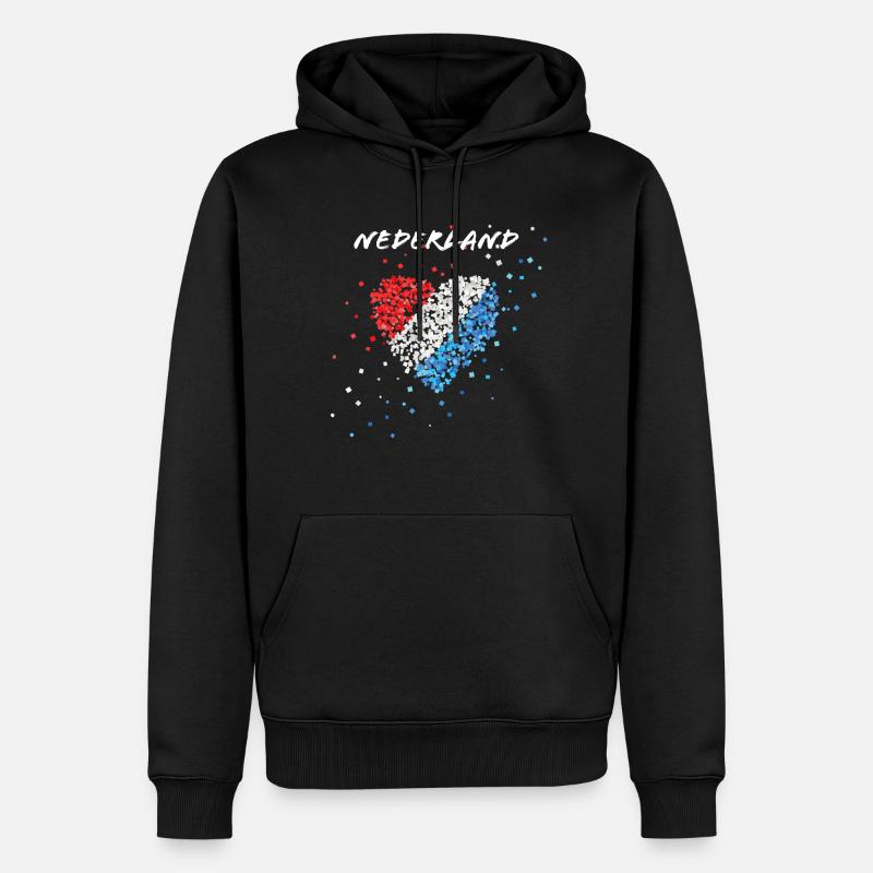 Pays-Bas Pays-Bas Drapeau néerlandais - Sweat à capuche Premium bio Homme - noir