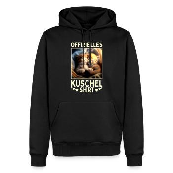 Katze Offizielles Kuschelshirt Kuscheln Katzen - Männer Premium Bio Hoodie - Schwarz - Vorne - Nico (187cm)