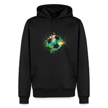 Splash Art Soccer - Men’s Premium Organic Hoodie - black - Front - Nico (187cm)