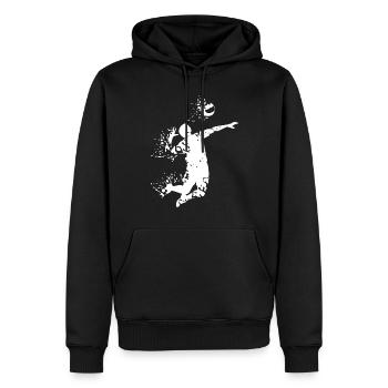 Joueur de volleyball Splash Art - Sweat à capuche Premium bio Homme - noir - Devant - Nico (187cm)