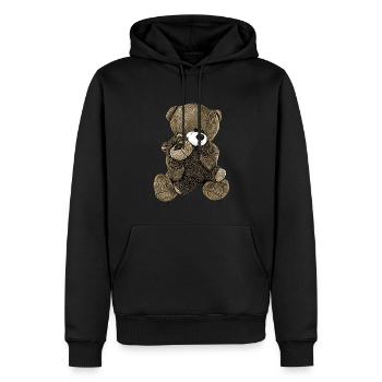 Teddy Bär Teddybär Cartoon Teddy bear Motiv - Männer Premium Bio Hoodie - Schwarz - Vorne - Nico (187cm)