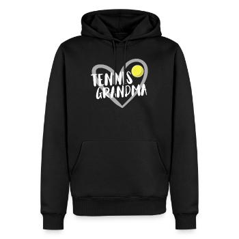 Tennis Geschenk - Männer Premium Bio Hoodie - Schwarz - Vorne - Nico (187cm)