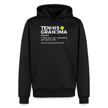 Tennis Geschenk - Männer Premium Bio Hoodie - Schwarz - Vorne - Nico (187cm)