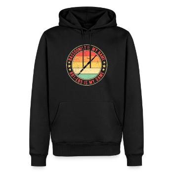 Fagott Bassoonist Is My Name Bb1 Eb5 Is My Game - Männer Premium Bio Hoodie - Schwarz - Vorne - Nico (187cm)