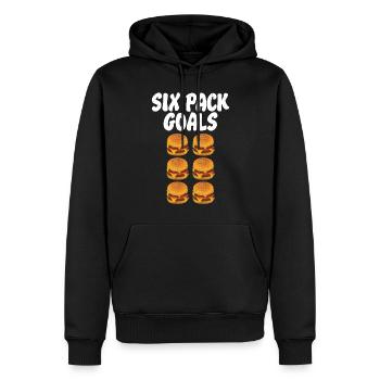 Burger Lover Cadeau - Sweat à capuche Premium bio Homme - noir - Devant - Nico (187cm)