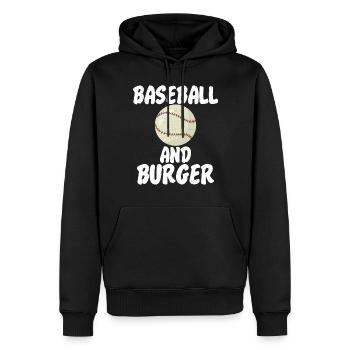 Burger Lover Cadeau - Sweat à capuche Premium bio Homme - noir - Devant - Nico (187cm)