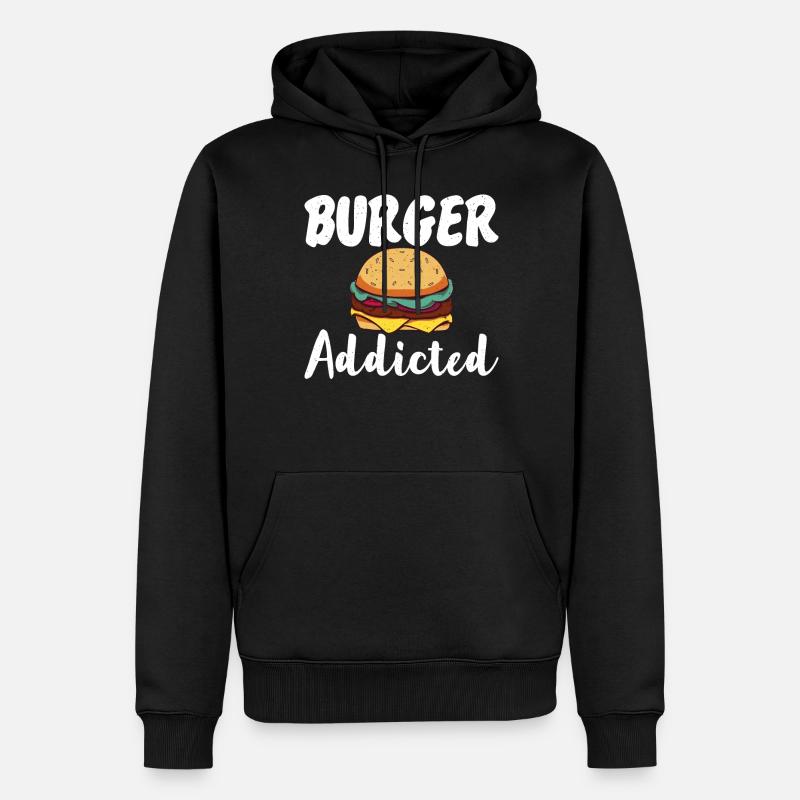 Burger Lover Cadeau - Sweat à capuche Premium bio Homme - noir