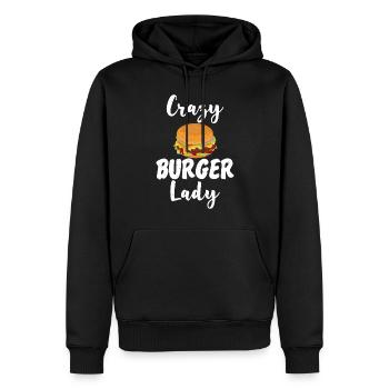 Burger Lover Cadeau - Sweat à capuche Premium bio Homme - noir - Devant - Nico (187cm)