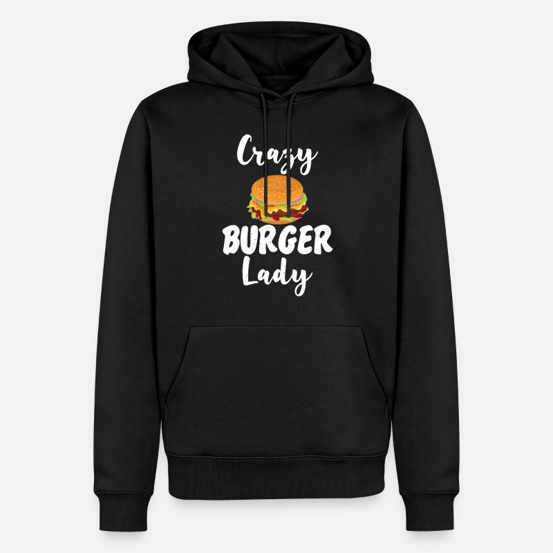 Burger Lover Geschenk - Männer Premium Bio Hoodie - Schwarz