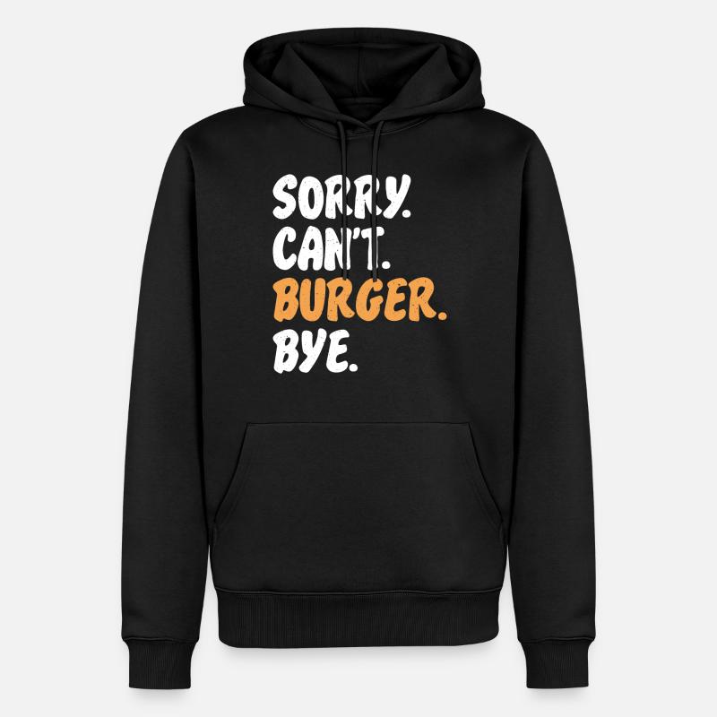 Burger Lover Geschenk - Männer Premium Bio Hoodie - Schwarz