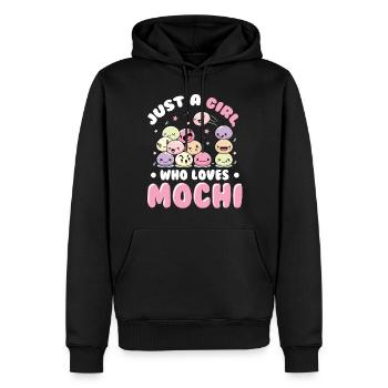 Just A Girl Who Loves Mochi Kawaii Dessert - Männer Premium Bio Hoodie - Schwarz - Vorne - Nico (187cm)