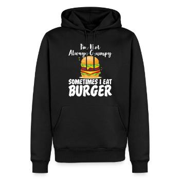 Burger Lover Cadeau - Sweat à capuche Premium bio Homme - noir - Devant - Nico (187cm)