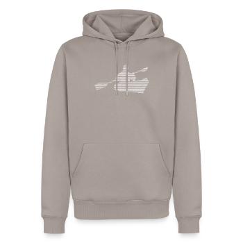 Kanusport - Männer Premium Bio Hoodie - Taupe - Vorne - Nico (187cm)