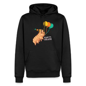 Party-grade Moos Ferkel Wissenschaftsliebhaber - Männer Premium Bio Hoodie - Schwarz - Vorne - Nico (187cm)