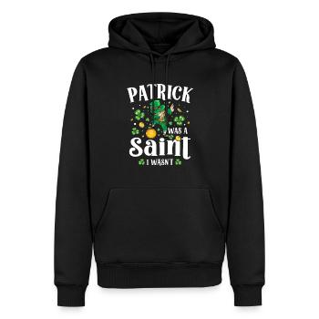 Patrick was a holy I was not St. - Men’s Premium Organic Hoodie - black - Front - Nico (187cm)