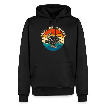 Save The Turtles - Männer Premium Bio Hoodie - Schwarz - Vorne - Nico (187cm)