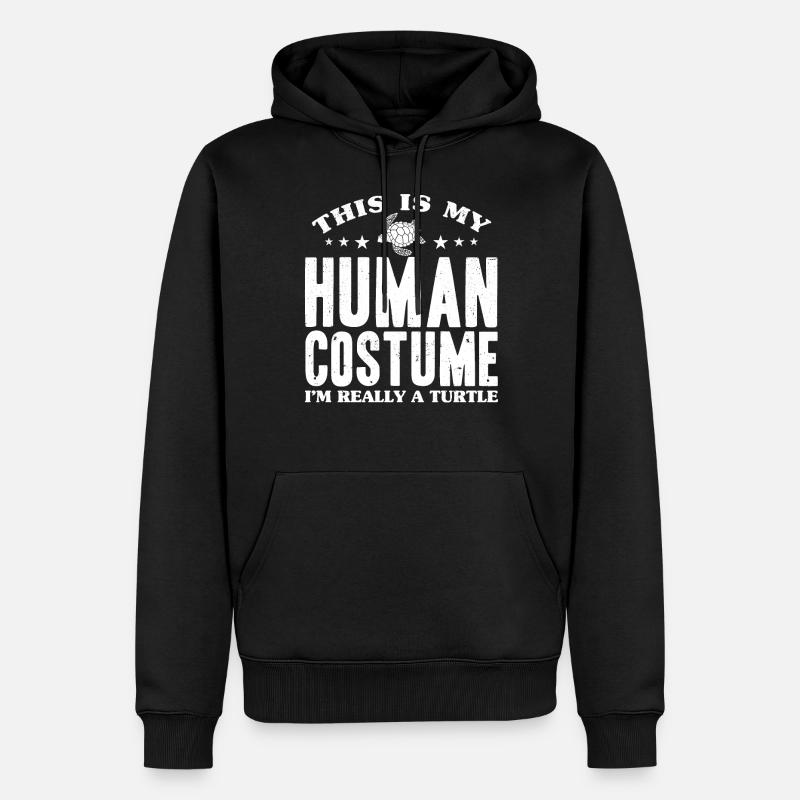 Tortue - Sweat à capuche Premium bio Homme - noir