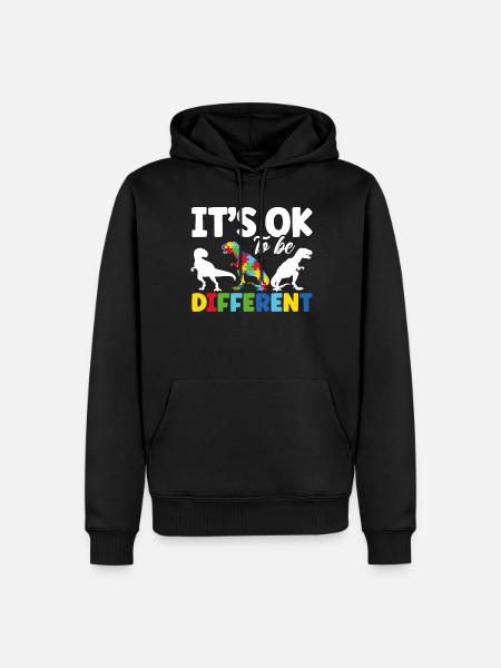 Its Ok To Be Different - Men’s Premium Organic Hoodie - black