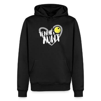 Tennis Geschenk - Männer Premium Bio Hoodie - Schwarz - Vorne - Nico (187cm)