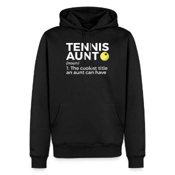 Tennis Geschenk - Männer Premium Bio Hoodie - Schwarz - Vorne - Nico (187cm)