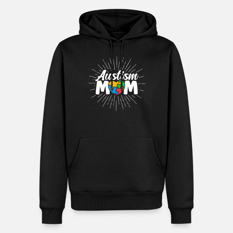 Autismus Mutter - Männer Premium Bio Hoodie - Schwarz