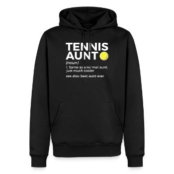 Tennis Geschenk - Männer Premium Bio Hoodie - Schwarz - Vorne - Nico (187cm)
