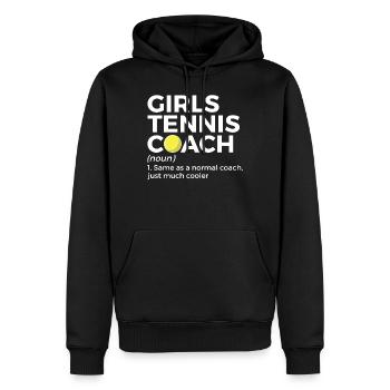 Tennis Geschenk - Männer Premium Bio Hoodie - Schwarz - Vorne - Nico (187cm)