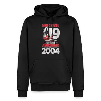 Level Unlocked 19 years old 2004 Headset Gaming - Men’s Premium Organic Hoodie - black - Front - Nico (187cm)