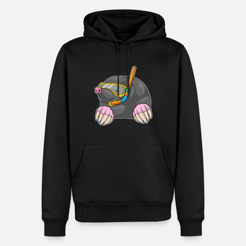 Mole Diver Snorkel - Sweat à capuche Premium bio Homme - noir