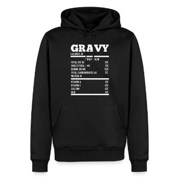 Soße Nährwertangaben Türkei Thanksgiving Geschenke - Männer Premium Bio Hoodie - Schwarz - Vorne - Nico (187cm)