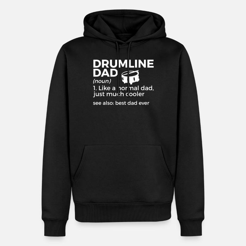 Drumline Trommeln Geschenk - Männer Premium Bio Hoodie - Schwarz