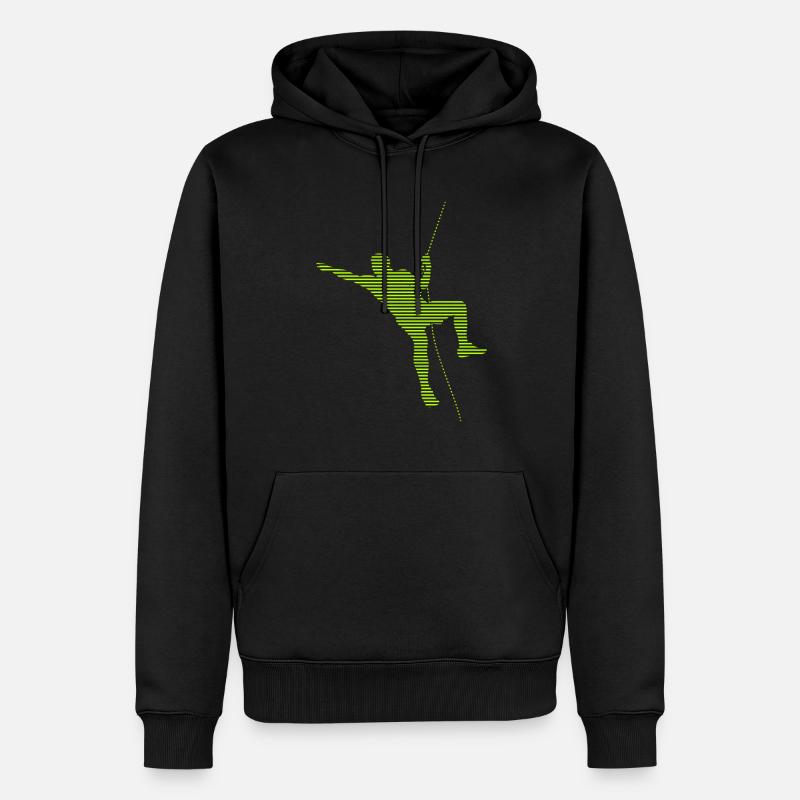 Klettern - Männer Premium Bio Hoodie - Schwarz