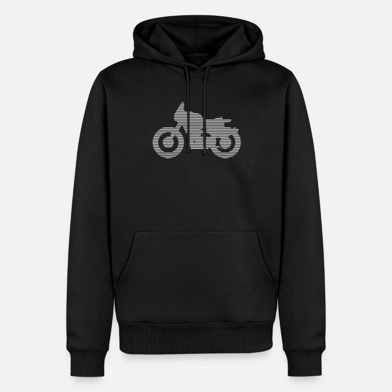 Motocyclette - Sweat à capuche Premium bio Homme - noir