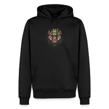 Wildschwein Jäger Jagd Wald - Männer Premium Bio Hoodie - Schwarz - Vorne - Nico (187cm)