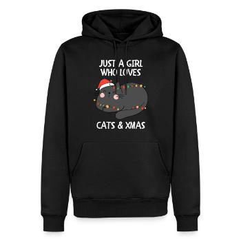 Joyeux Noël Drôle de Chemise de Noël - Sweat à capuche Premium bio Homme - noir - Devant - Nico (187cm)