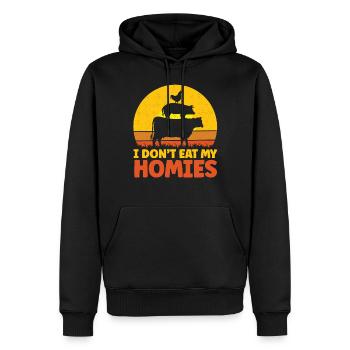 I Dont Eat My Homies - Männer Premium Bio Hoodie - Schwarz - Vorne - Nico (187cm)
