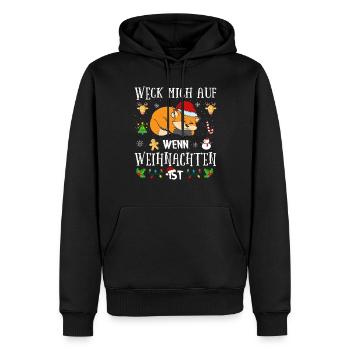 Lustiges Wecke Mich Auf Wenn Weihnachten Ist Fuchs - Männer Premium Bio Hoodie - Schwarz - Vorne - Nico (187cm)