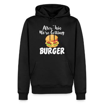 Burger Lover Gift - Men’s Premium Organic Hoodie - black - Front - Nico (187cm)