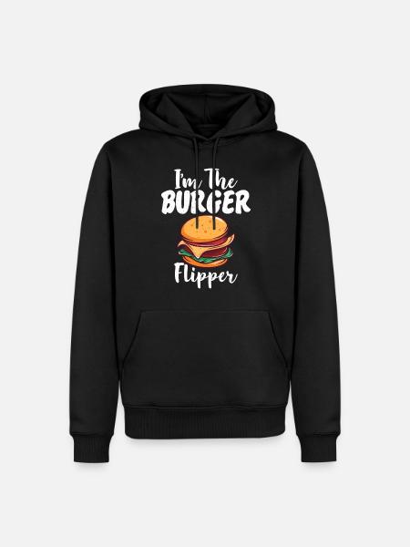Burger Lover Gift - Men’s Premium Organic Hoodie - black