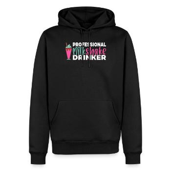Ich liebe Milchshakes Milchshake Geschenk - Männer Premium Bio Hoodie - Schwarz - Vorne - Nico (187cm)
