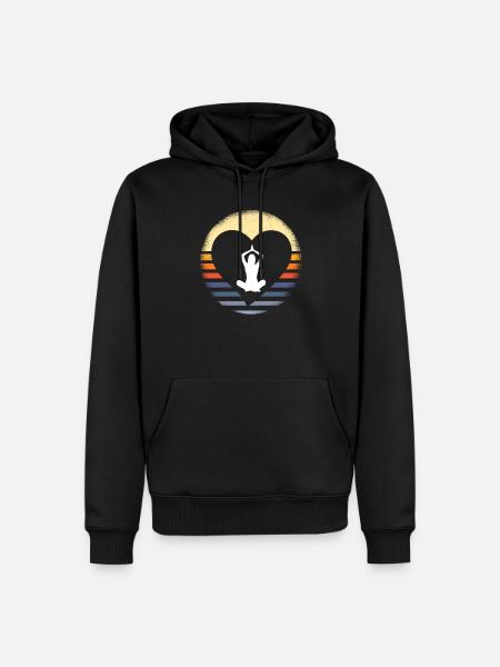 Yoga - Men’s Premium Organic Hoodie - black