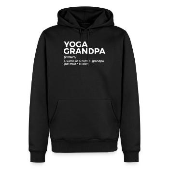Yoga - Männer Premium Bio Hoodie - Schwarz - Vorne - Nico (187cm)