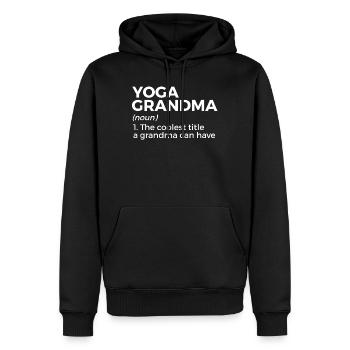 Yoga - Männer Premium Bio Hoodie - Schwarz - Vorne - Nico (187cm)