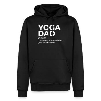 Yoga - Männer Premium Bio Hoodie - Schwarz - Vorne - Nico (187cm)