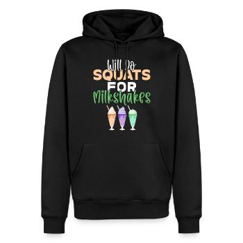 Ich liebe Milchshakes Milchshake Geschenk - Männer Premium Bio Hoodie - Schwarz - Vorne - Nico (187cm)