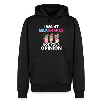 J’adore Milkshakes Milkshake Gift - Sweat à capuche Premium bio Homme - noir - Devant - Nico (187cm)