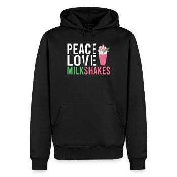 Ich liebe Milchshakes Milchshake Geschenk - Männer Premium Bio Hoodie - Schwarz - Vorne - Nico (187cm)