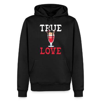 Ich liebe Milchshakes Milchshake Geschenk - Männer Premium Bio Hoodie - Schwarz - Vorne - Nico (187cm)