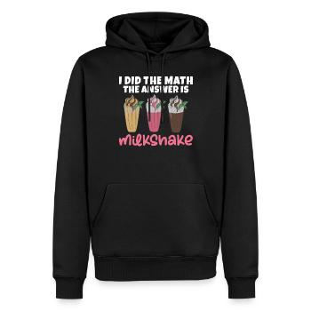 Ich liebe Milchshakes Milchshake Geschenk - Männer Premium Bio Hoodie - Schwarz - Vorne - Nico (187cm)