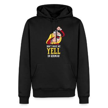 Ne me forcez pas à crier la voix allemande - Sweat à capuche Premium bio Homme - noir - Devant - Nico (187cm)